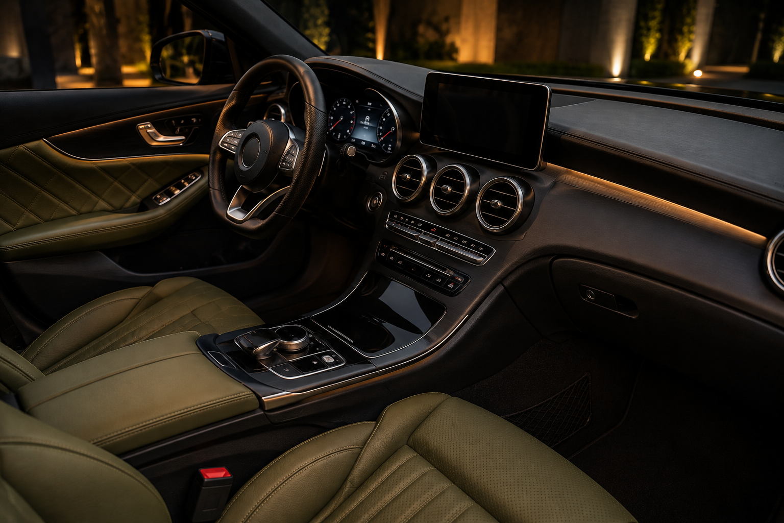 Premium car interior detail